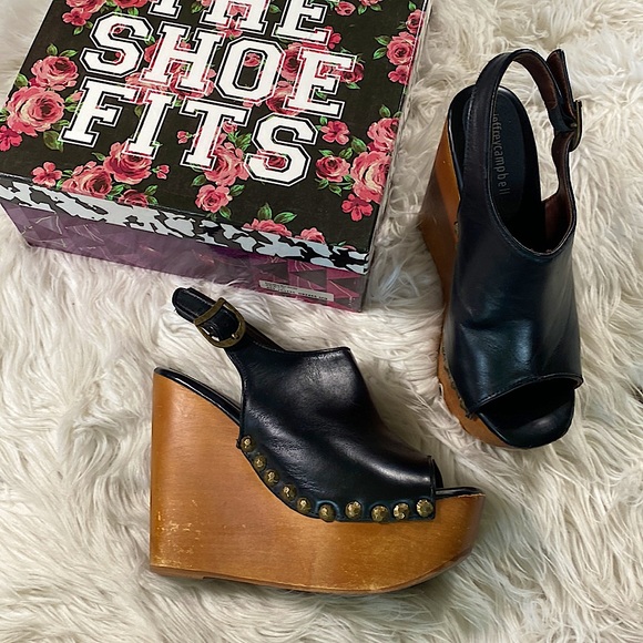 Jeffrey Campbell Shoes - 🍂[ Jeffrey Campbell ] Studded Snick Wooden Wedge